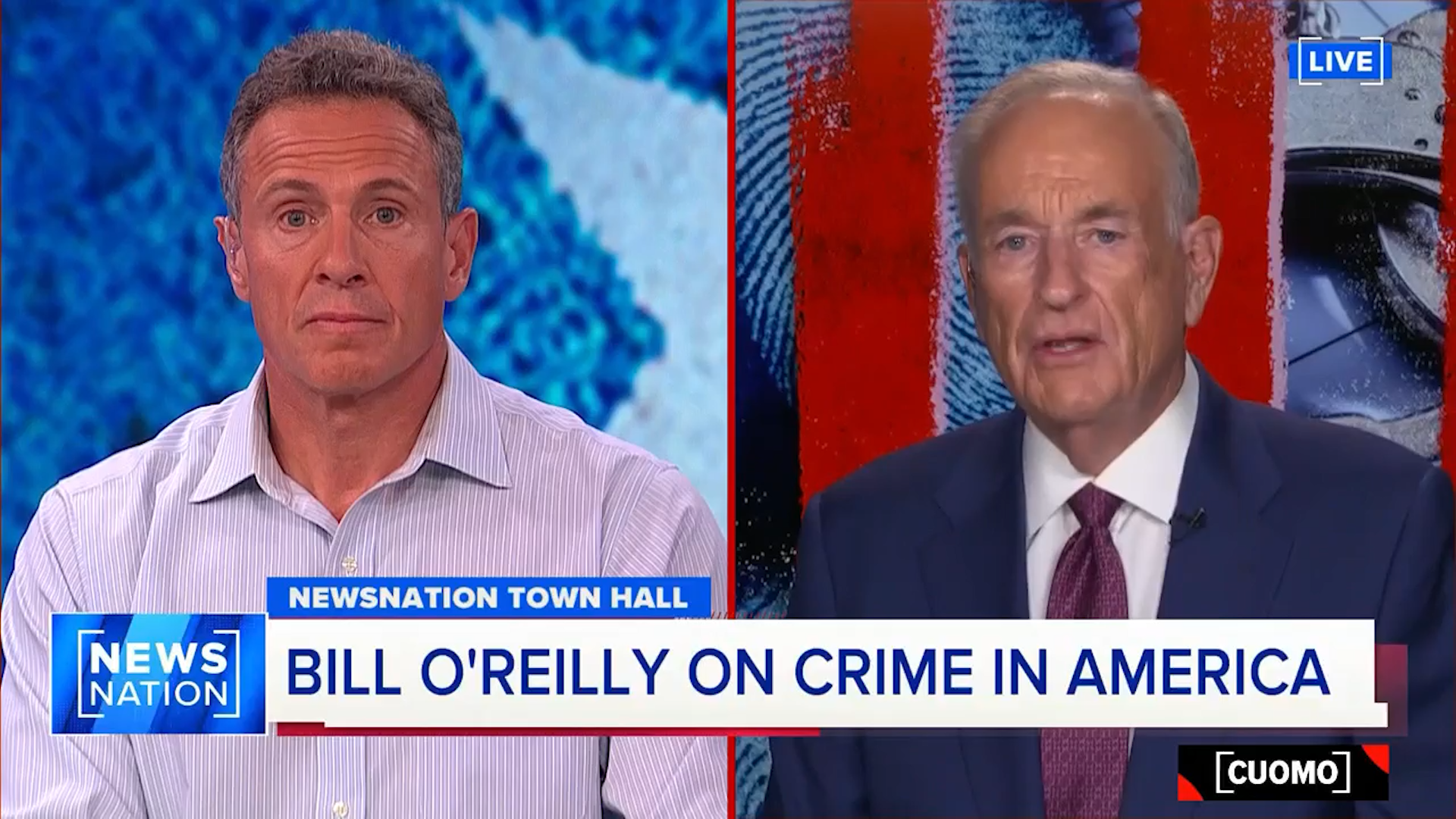 NewsNation: O'Reilly Delivers Reality Check at 'CUOMO' Crime Town Hall