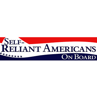 Self-Reliant Americans On Board Bumper Sticker - Pack of 5 stickers