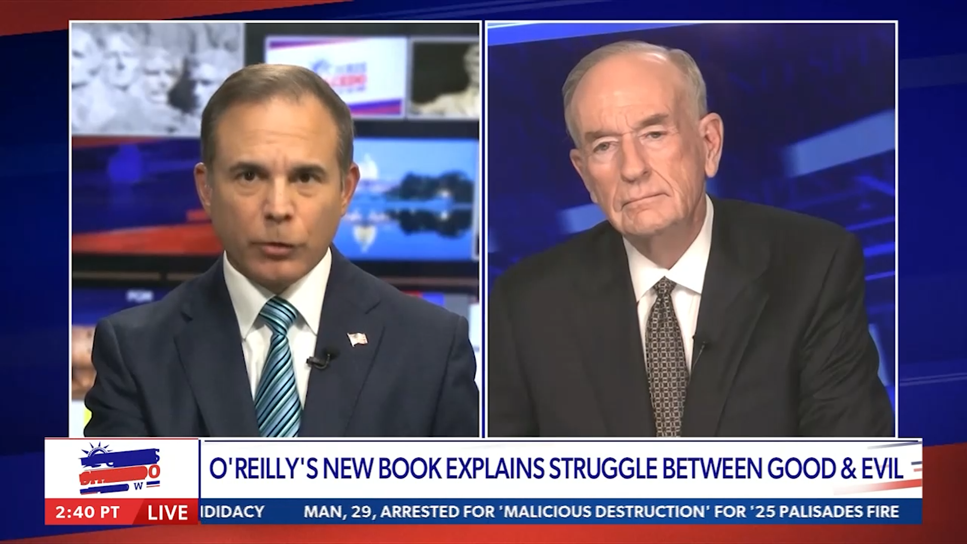Bill O'Reilly & Chris Salcedo Talk Evil on Newsmax