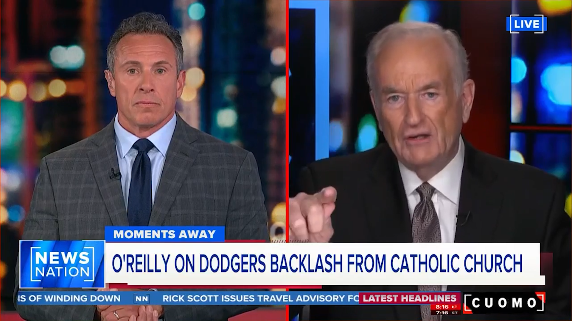 O'Reilly Rips Dodgers on 'CUOMO', Asks Christians to 'Speak Up'