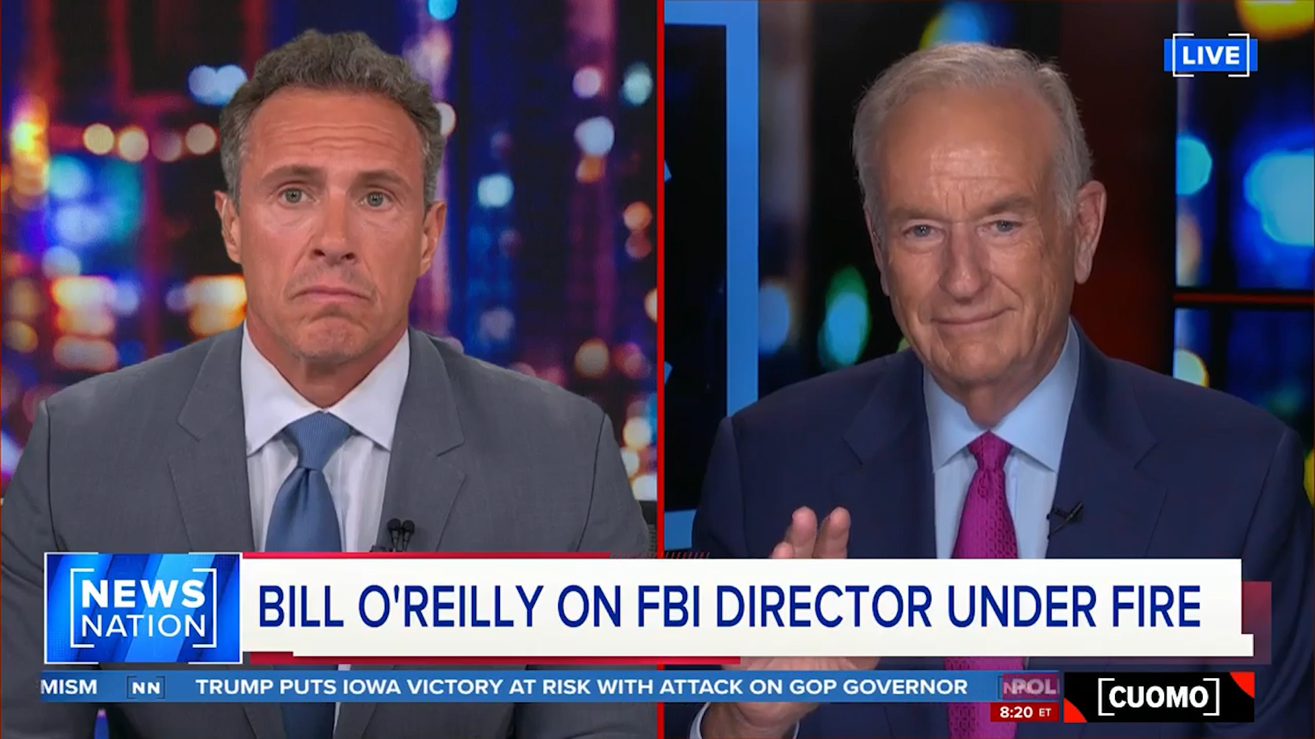 NewsNation: O'Reilly & Cuomo Spar Over Biden Economy, FBI