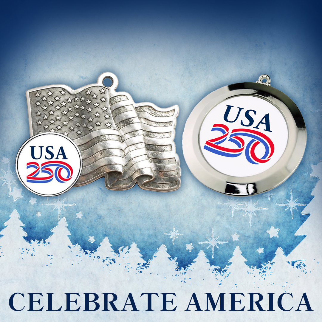 USA 250 CHRISTMAS ORNAMENTS