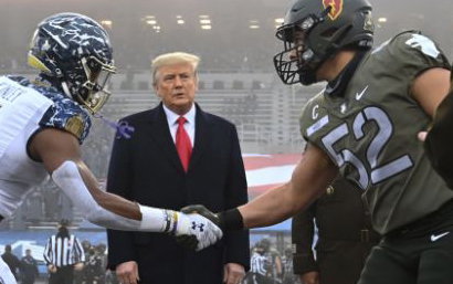 Trump Saluted Bigly at Army-Navy Game