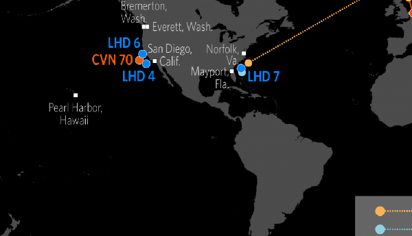 U.S. Naval Update Map: Oct. 11, 2018