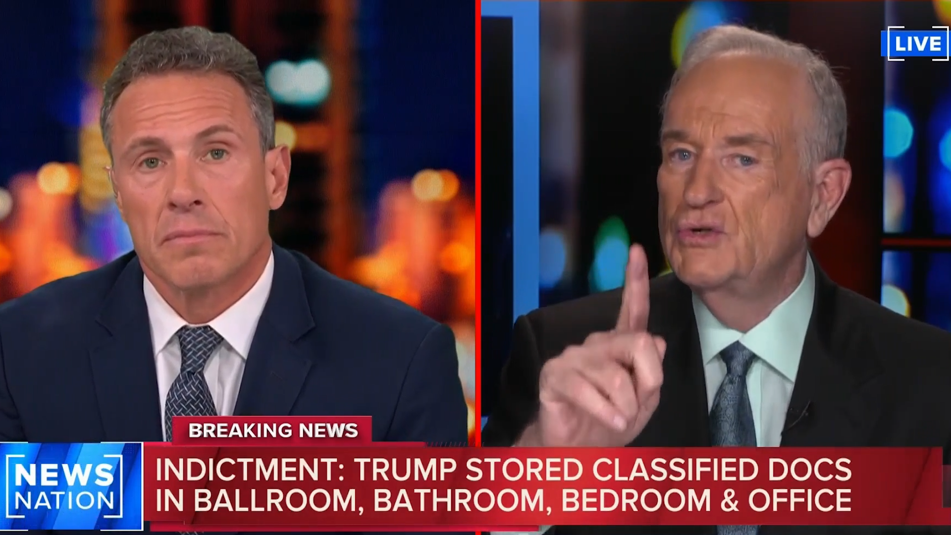 O'Reilly & Cuomo Spar Over Trump Indictment on NewsNation