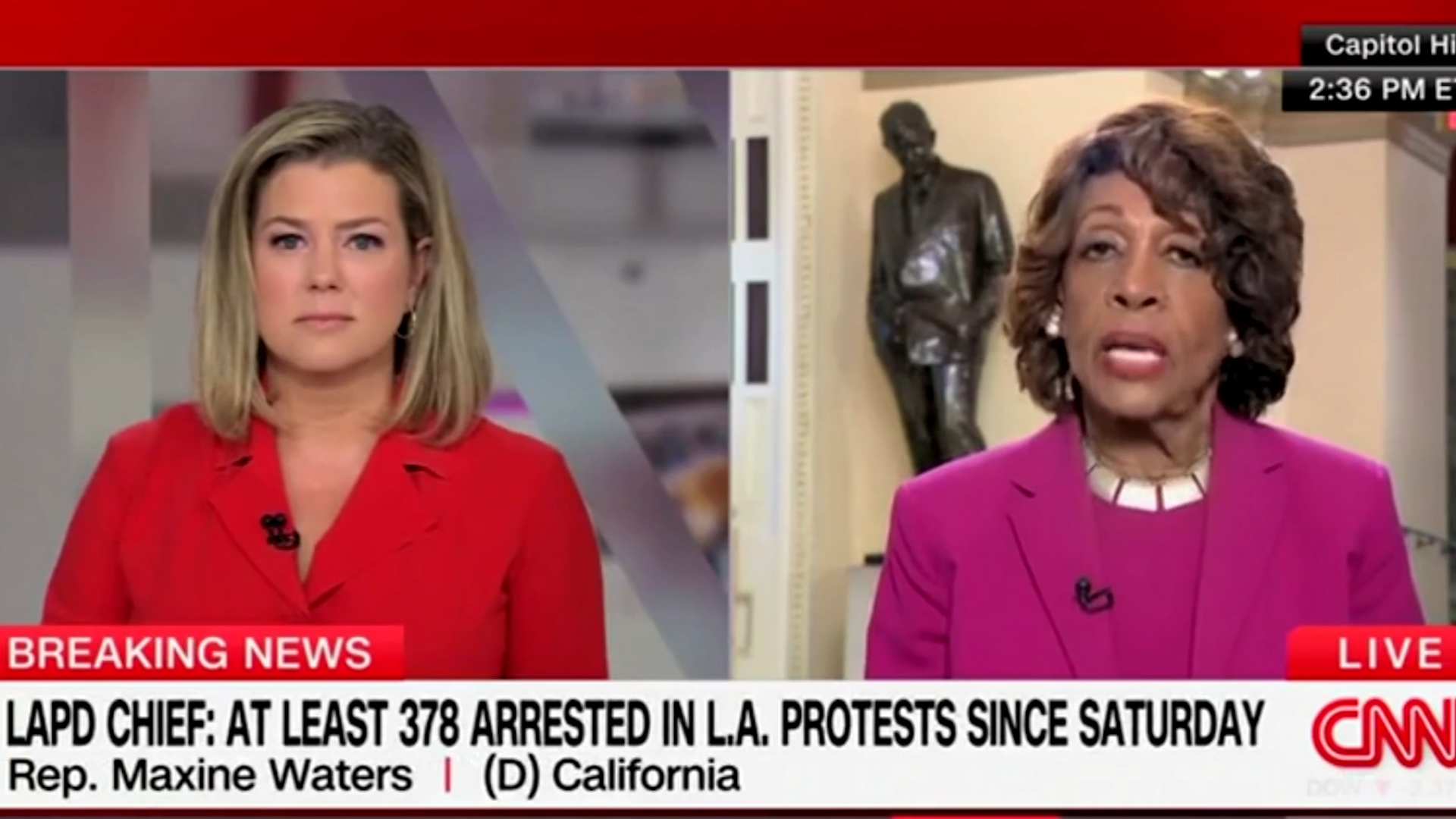 Maxine Waters Blames Trump For Riots