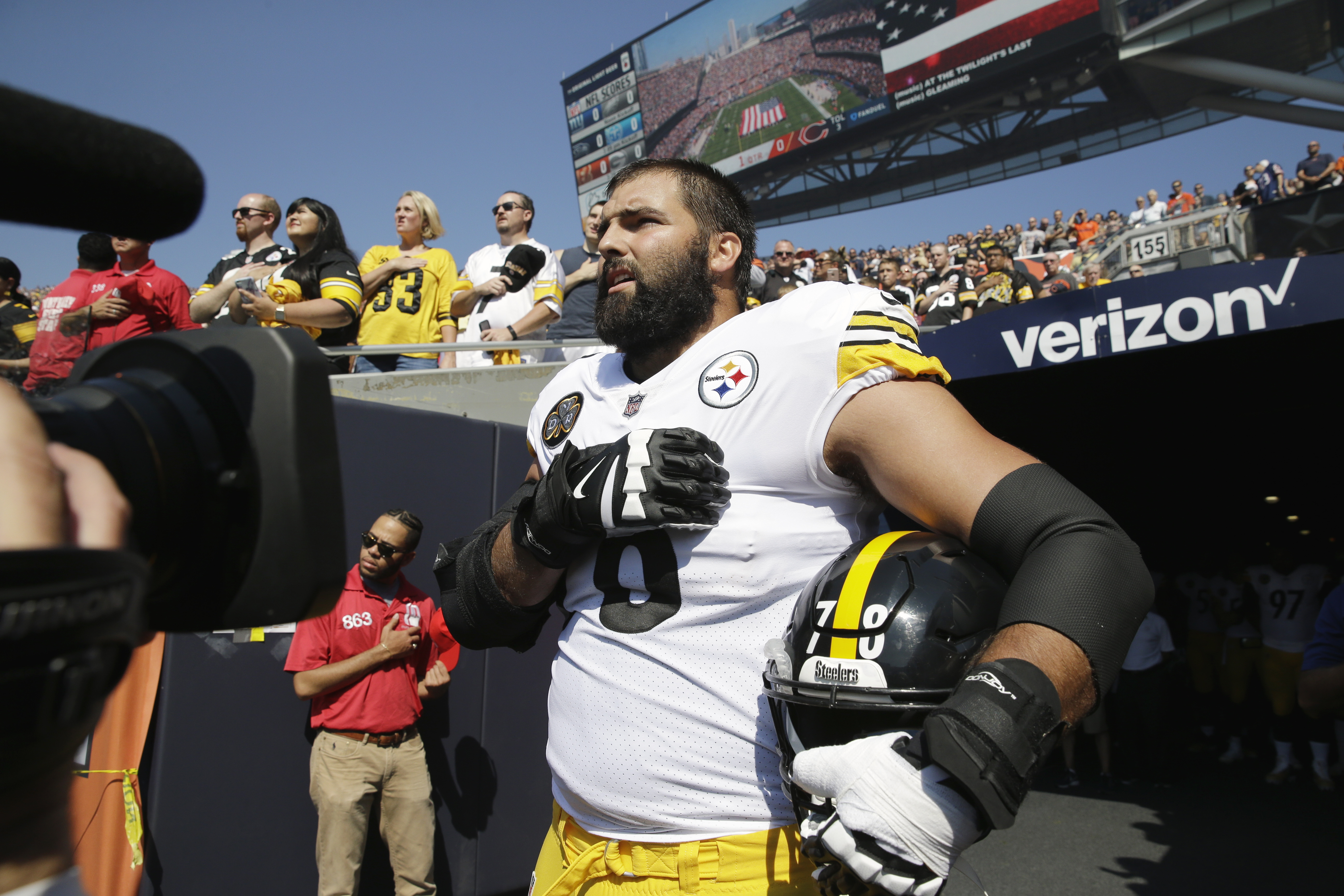 Alejandro Villanueva Only Steelers Player To Appear For National Anthem
