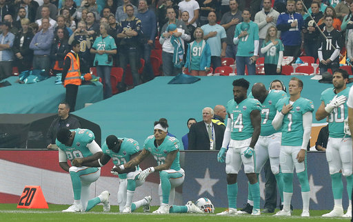 Police Cut Security At Dolphins Game To Protest Kneeling During Anthem