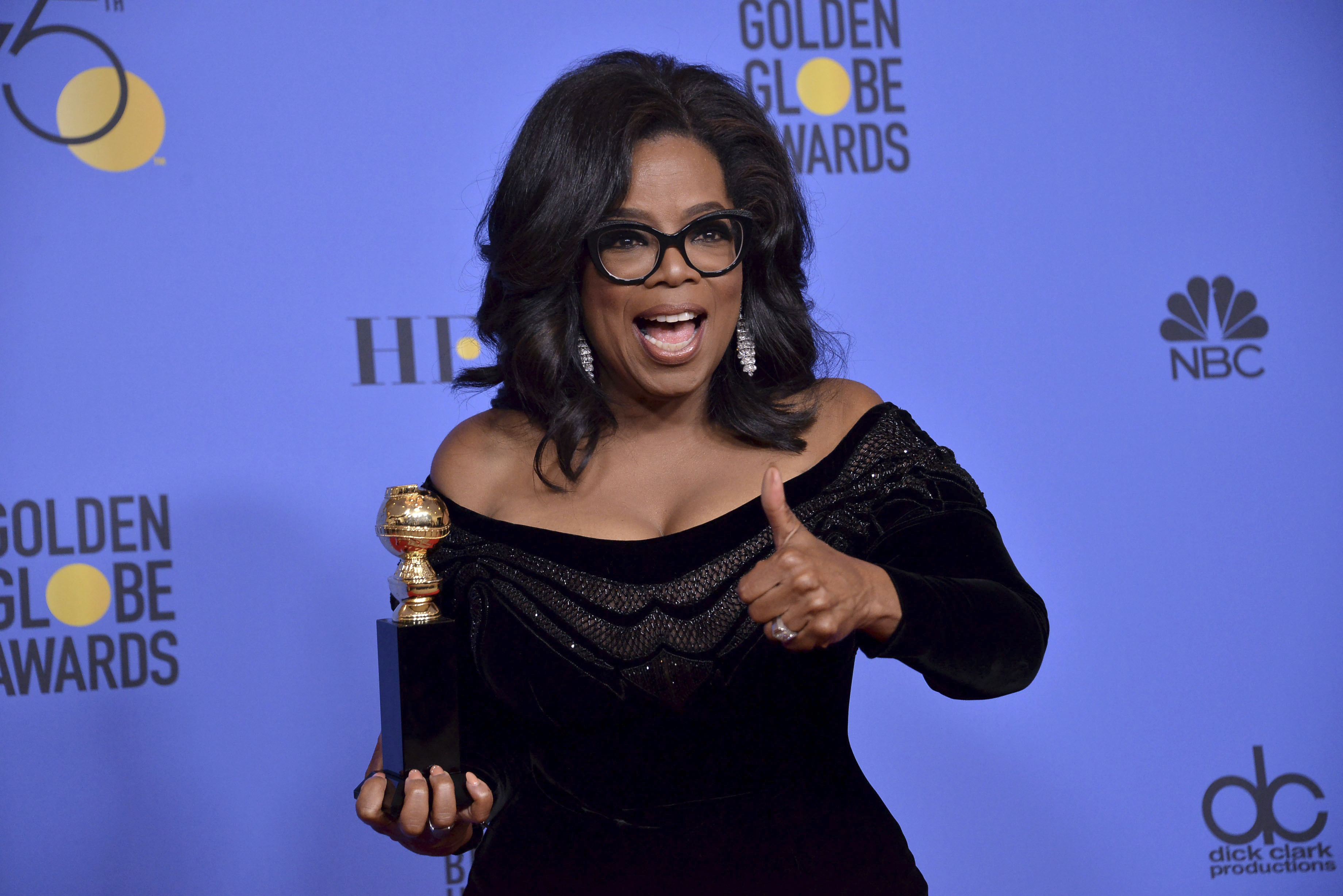 Oprah Winfrey Claims Lifetime Golden Globe, Calls for 'a New Day'