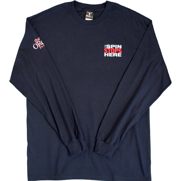 The Spin Stops Here
Long Sleeve T-Shirt Large