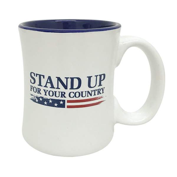 Stand Up For Your Country Diner Coffee Mug Large