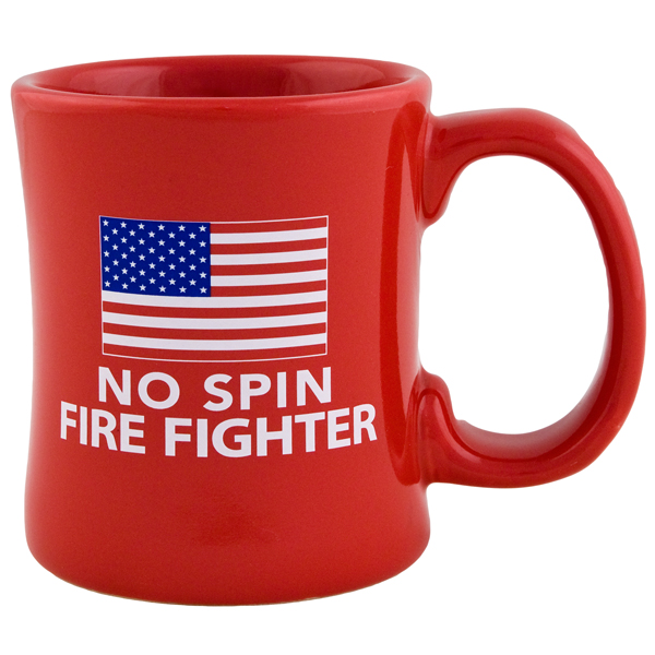 No Spin Fire Fighter Diner Coffee Mug Large