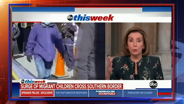 Pelosi Places Blame on Trump for Border Crisis
