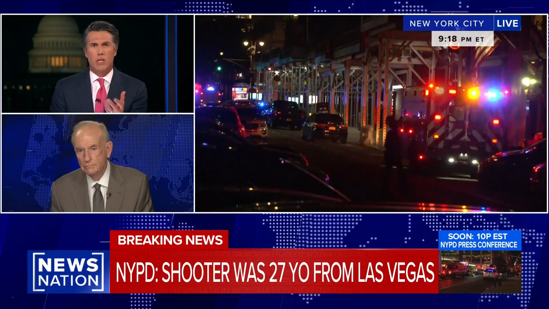 NewsNation: Bill O'Reilly Reacts to Manhattan Shooter