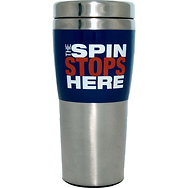 The Spin Stops Here 
Travel Mug