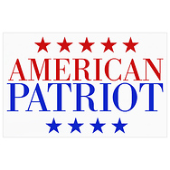 American Patriot Static Window Decal