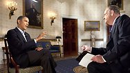 Bill interviews President Obama<br>President Barack Obama is interviewed by Bill O'Reilly in the Blue Room of the White House, Feb. 6, 2011. (Official White House Photo by Pete Souza) This photograph is provided by THE WHITE HOUSE as a courtesy and is for use only with President Barack Obama's Feb. 6, 2011, interview with Bill O'Reilly for the 