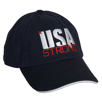 USA Strong Unstructured Baseball Cap with Sandwich Brim