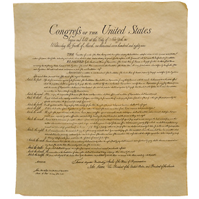 Bill of Rights Historical Document Slide 0
