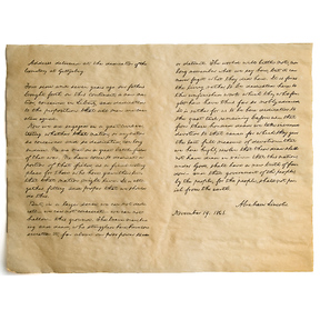 Gettysburg Address Historical Document Slide 0