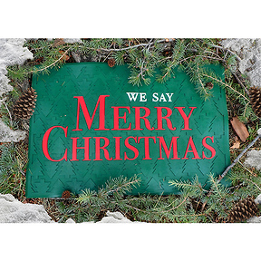 We Say Merry Christmas Kneel At Cross Say National Anthem Foam Back Door Mat 