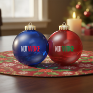 Not Woke Christmas Ornaments 2 pack