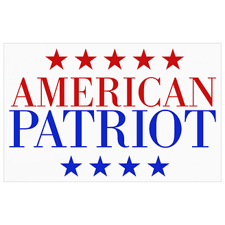 American Patriot Static Window Decal