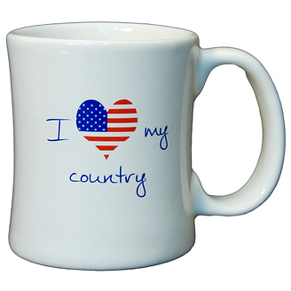 I Love My Country Diner Coffee Mug