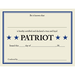 Patriot Coffee Mug with free Patriot Certificate and envelope Slide 1
