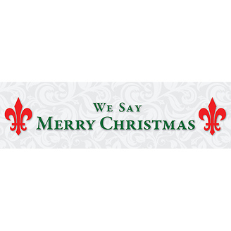 2010 We Say Merry Christmas Bumper Sticker - Pack of 5 stickers