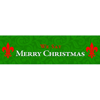 2009 We Say Merry Christmas Bumper Sticker - Pack of 5 stickers